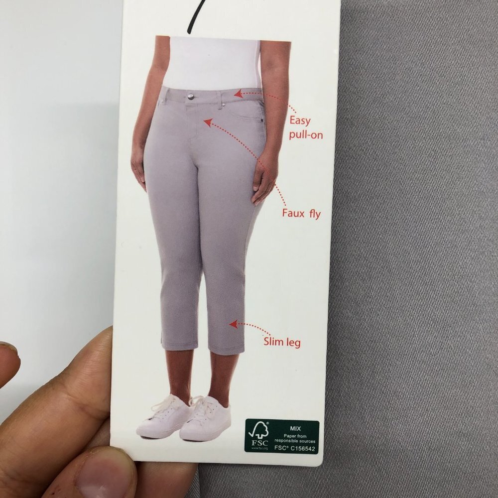 NWT Up! Grey Slim Skinny Pullover Pants size 12 - Picture 14 of 14
